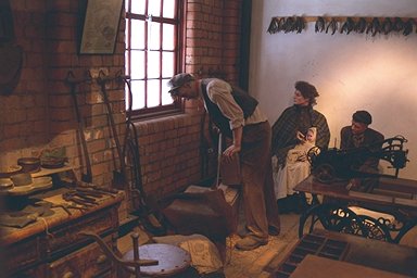 Queuing in Walter Hurst's workshop.